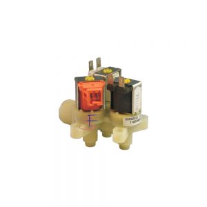 ELECTROVALVULA TRIPLA 90° - ENTRADA DIRECTA CAIXA DETERGENTE C/FICHA E TERMINAIS AEG
